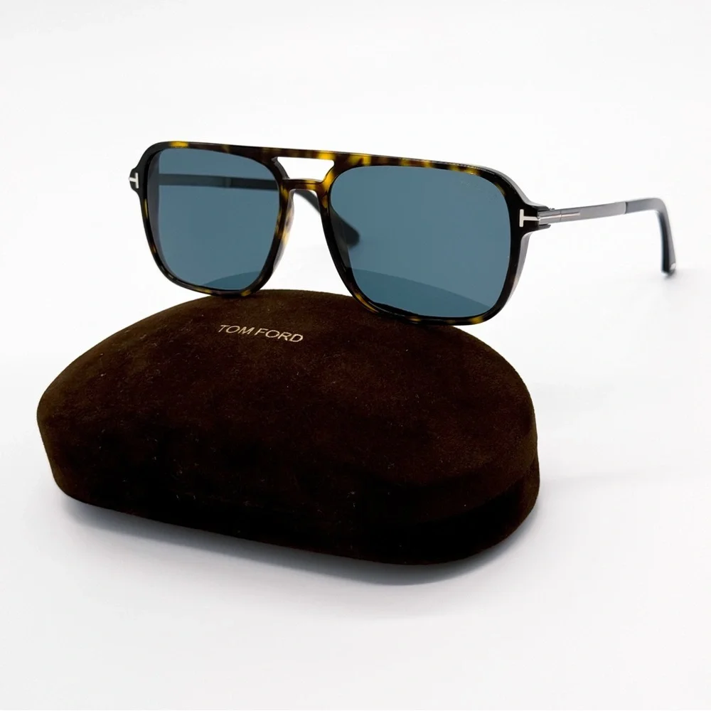 NEW TOM FORD CROSBY TF910 52V UNISEX SUNGLASSES FT0910/S HAVANA BLUE